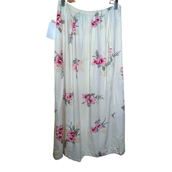 🩷Paradise Island by Notation NWT beachy tropical floral straight skirt large - Picture 4 of 9